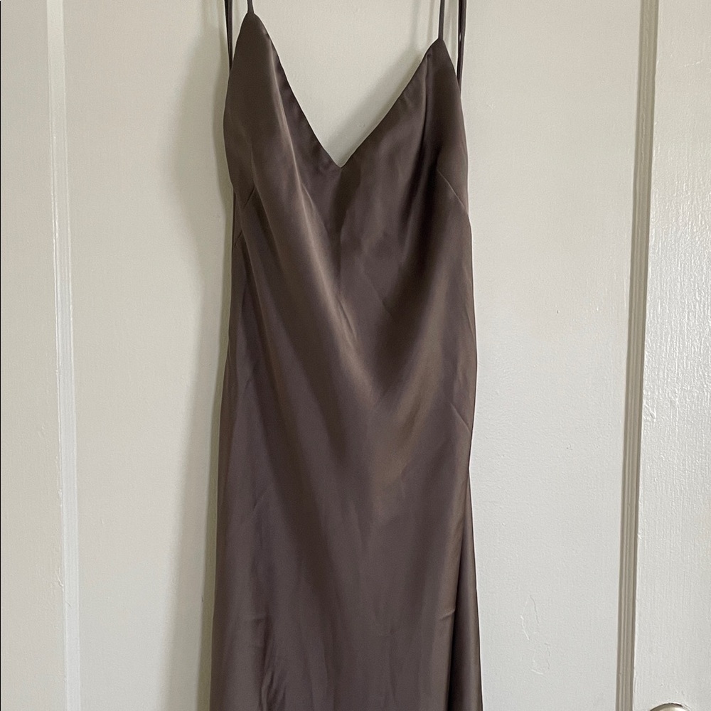 Zara Elegant Satin Slip Dress
